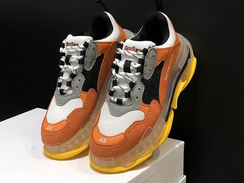Balenciaga Triple S Sports Shoes Air Orange Men Women 12