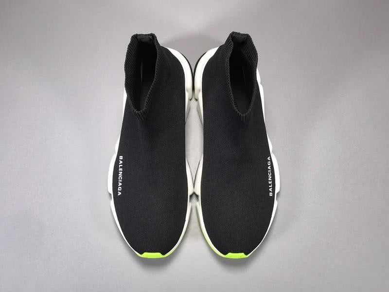 Balenciaga Speed Sock Boots Black White Green Men Women 4