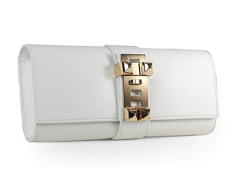 Hermes Medor Clutch White 2