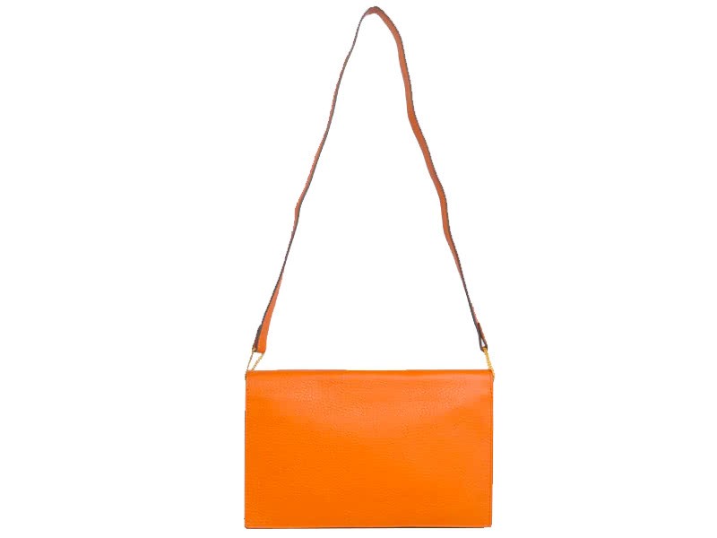 Hermes Pilot Envelope Clutch Orange With Gold Hardware 3