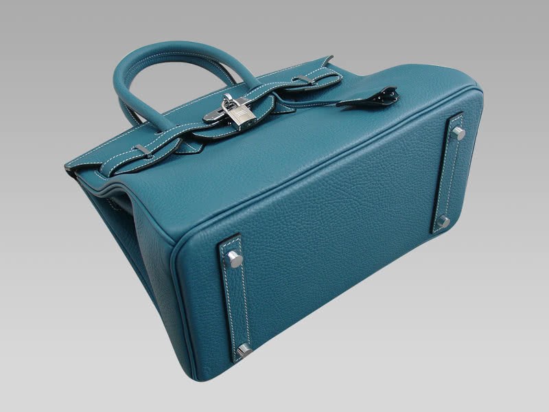 Hermes Birkin 25 Togo Leather Blue 5