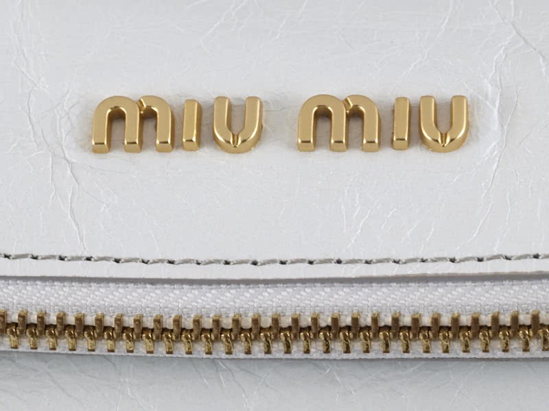 Miu Miu Nappa Leather Large Boston Bag White 6