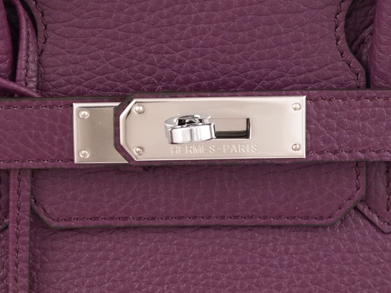 Hermes Birkin 30cm Togo Clemence Raisin 7