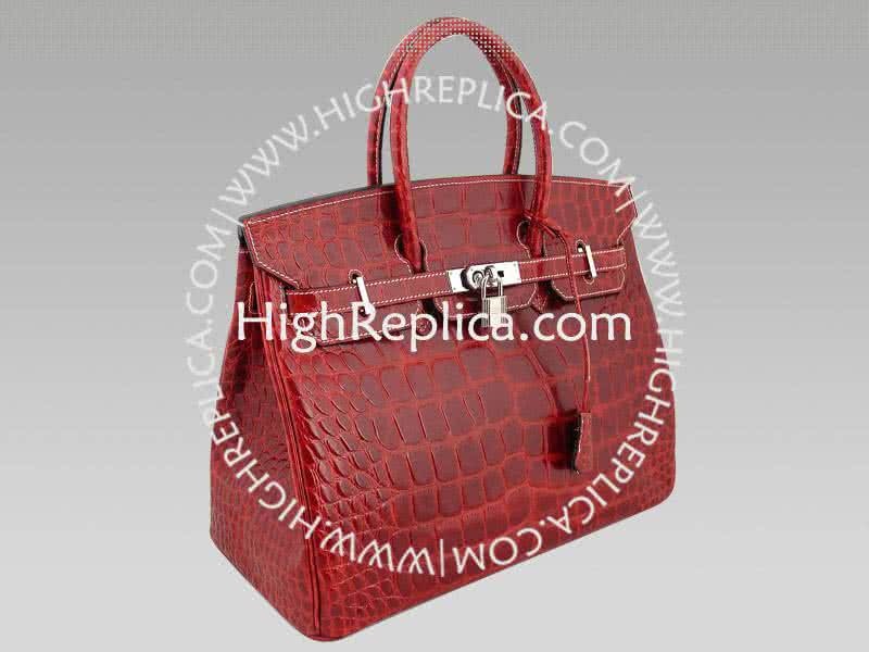 Hermes Birkin 35 Cm Red Mock Croc 2