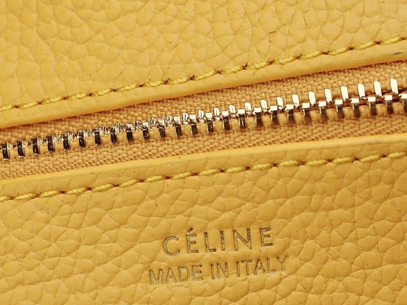 Celine Tie Nano Top Handle Bag Leather Yellow 19