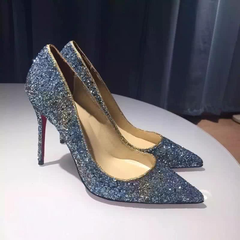 Christian Louboutin High Heels Blue Glitter 6
