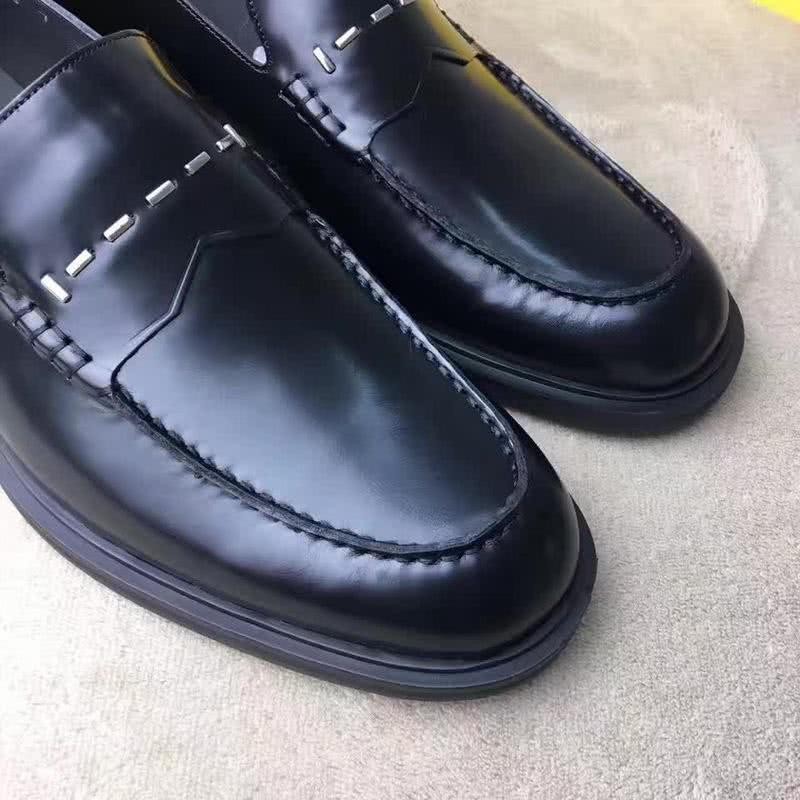 Fendi Loafers High Quality Real Calf Leather Silver Decoration Men 6
