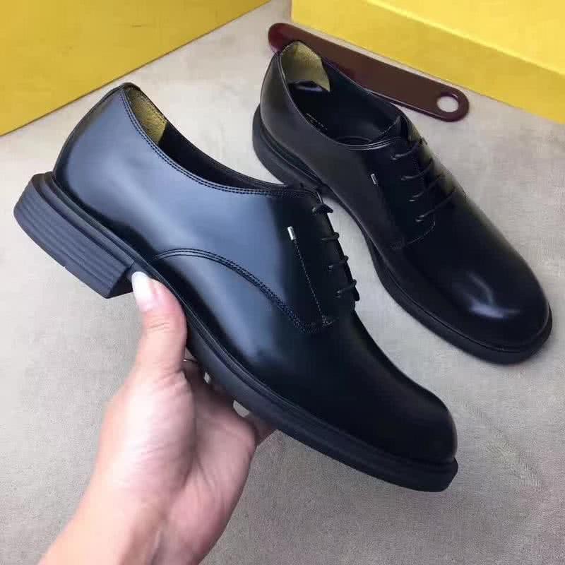 Fendi Lace-ups Black Real Calf Leather Men 2