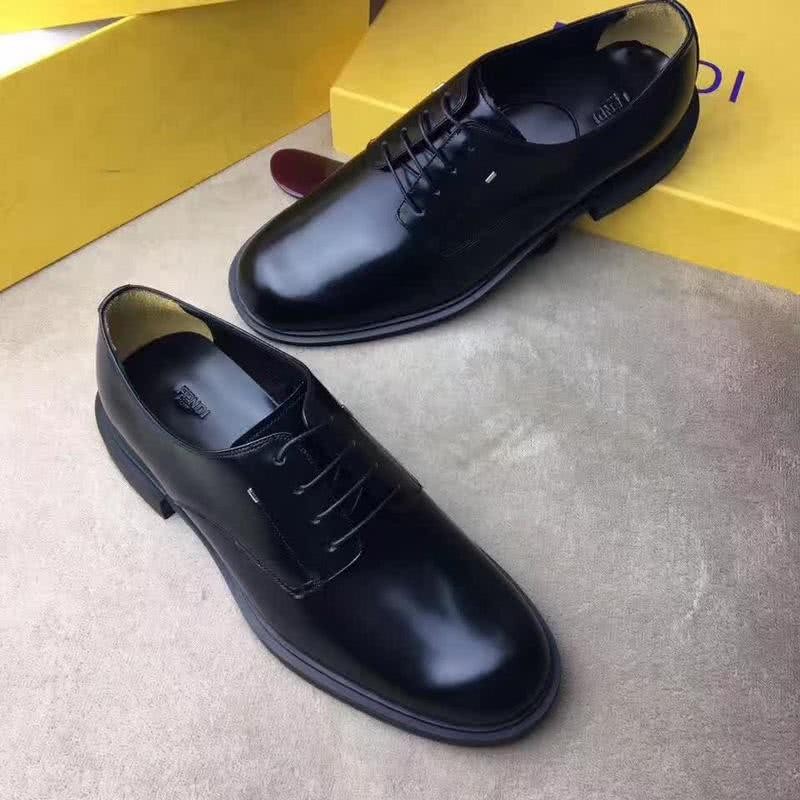 Fendi Lace-ups Black Real Calf Leather Men 3