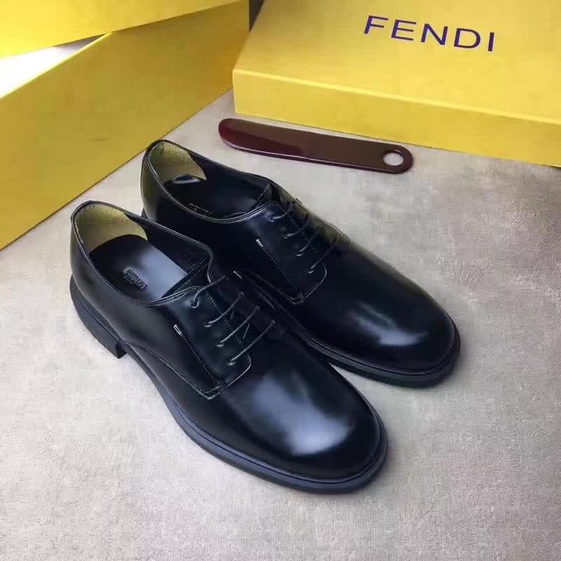 Fendi Lace-ups Black Real Calf Leather Men 8