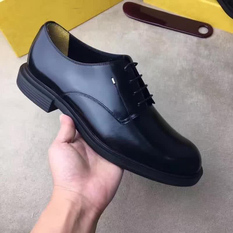 Fendi Lace-ups Black Real Calf Leather Men 9