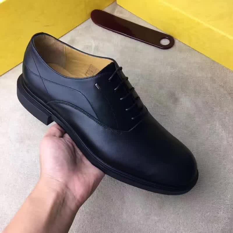 Fendi Lace-ups Calf Leather All Black For Men 5
