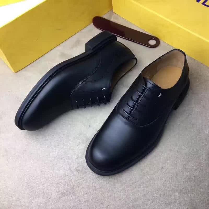 Fendi Lace-ups Calf Leather All Black For Men 1