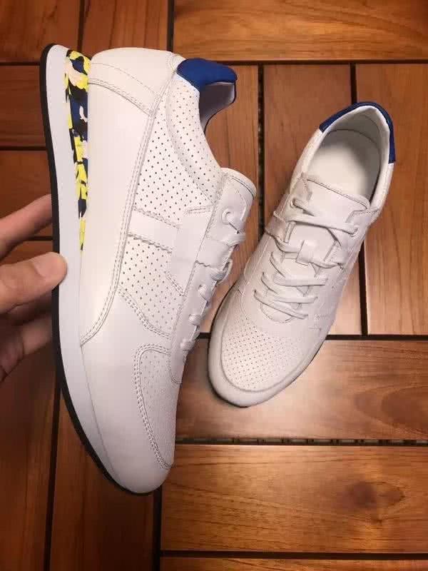 Dolce & Gabbana Sneakers Leather White Blue Upper Black Sole Men 4
