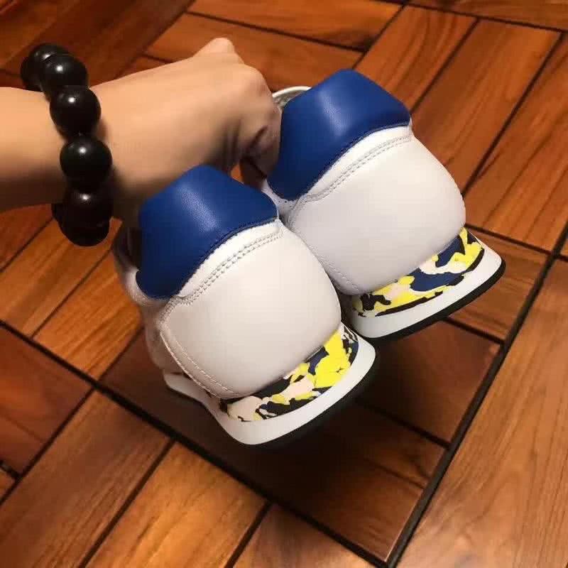 Dolce & Gabbana Sneakers Leather White Blue Upper Black Sole Men 7