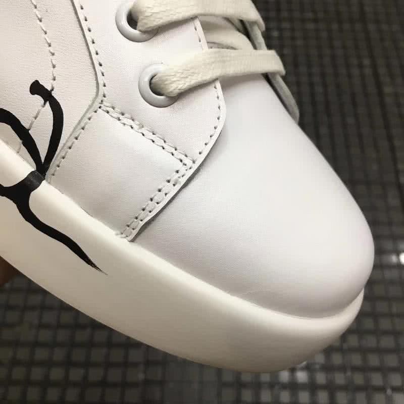 Dolce & Gabbana Sneakers Leather Black Letters White Golden Men 5