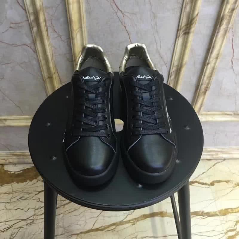 Dolce & Gabbana Sneakers Leather White Letters Black Golden Men 3