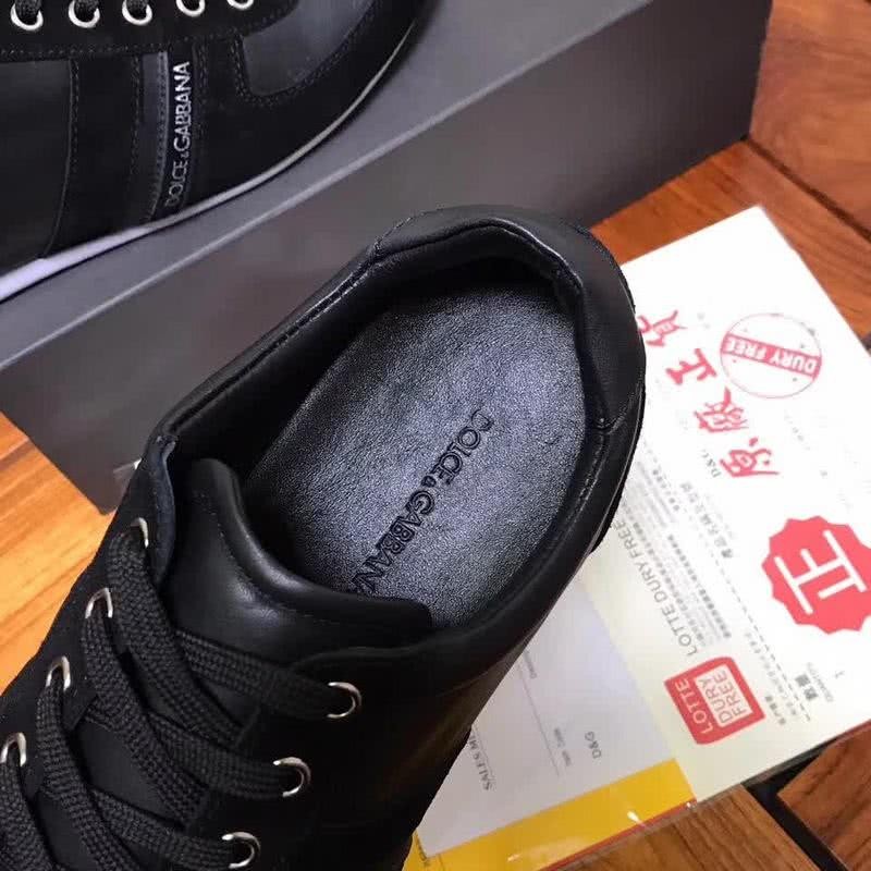 Dolce & Gabbana Sneakers Leather Black Upper Rubber Sole Men 8