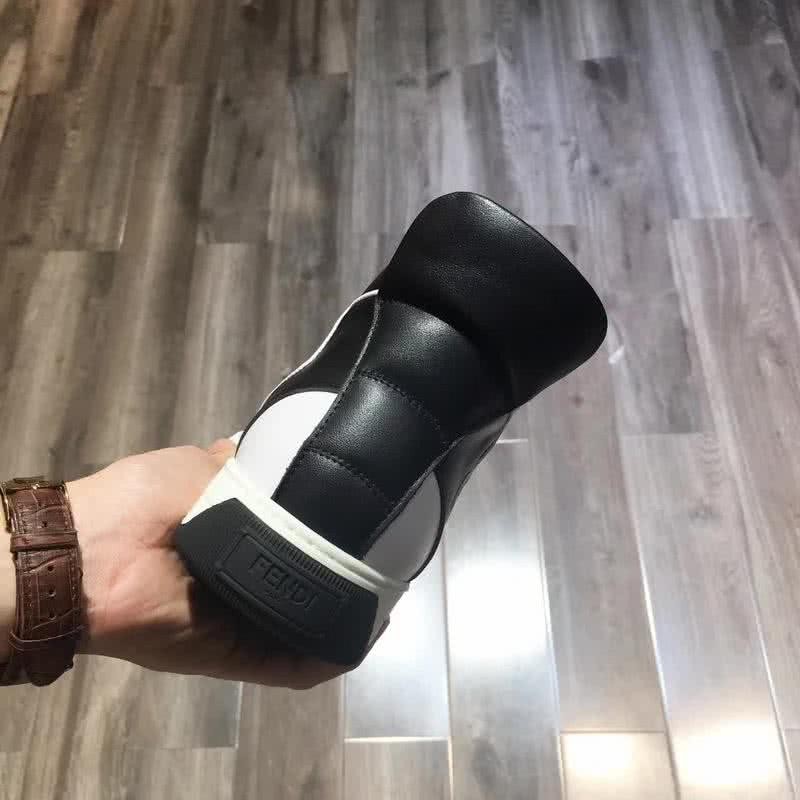 Fendi Sneakers High Top Black And White Men 5