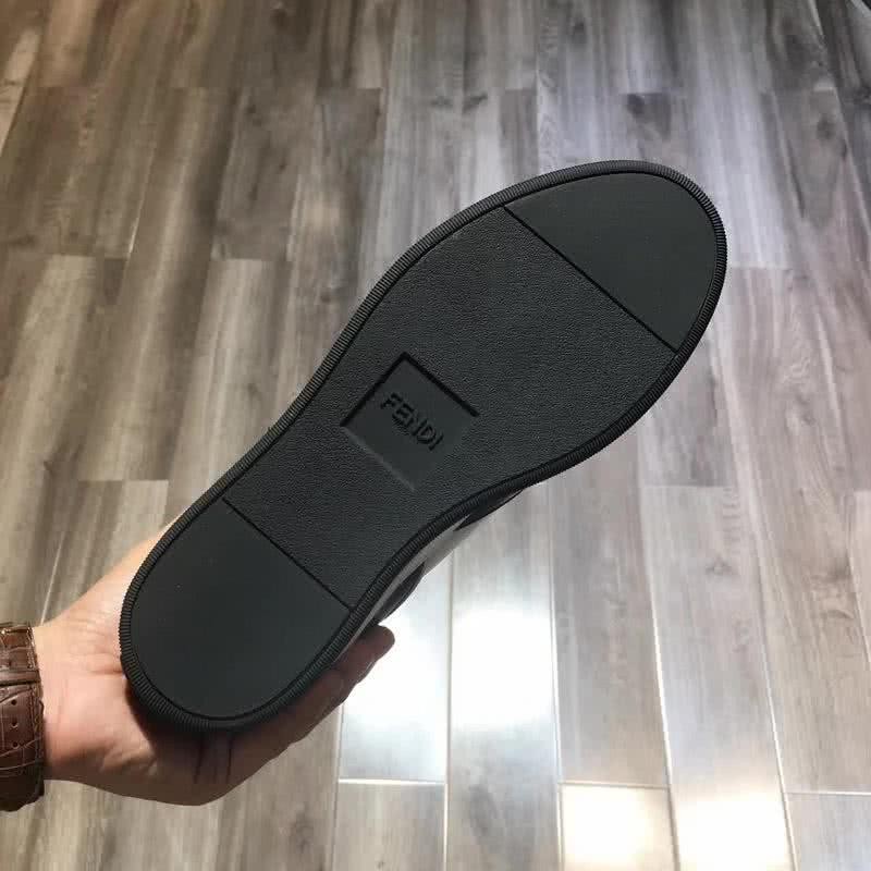 Fendi Sneakers High Top Black And White Men 6