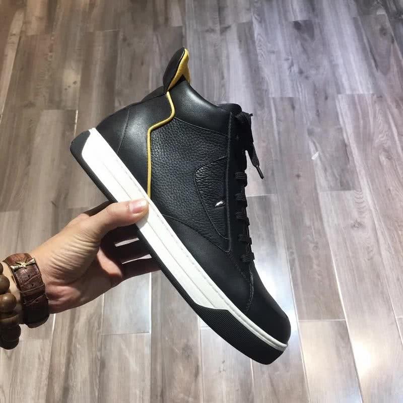 Fendi Sneakers High Top Black Upper Yellow Inside Men 7