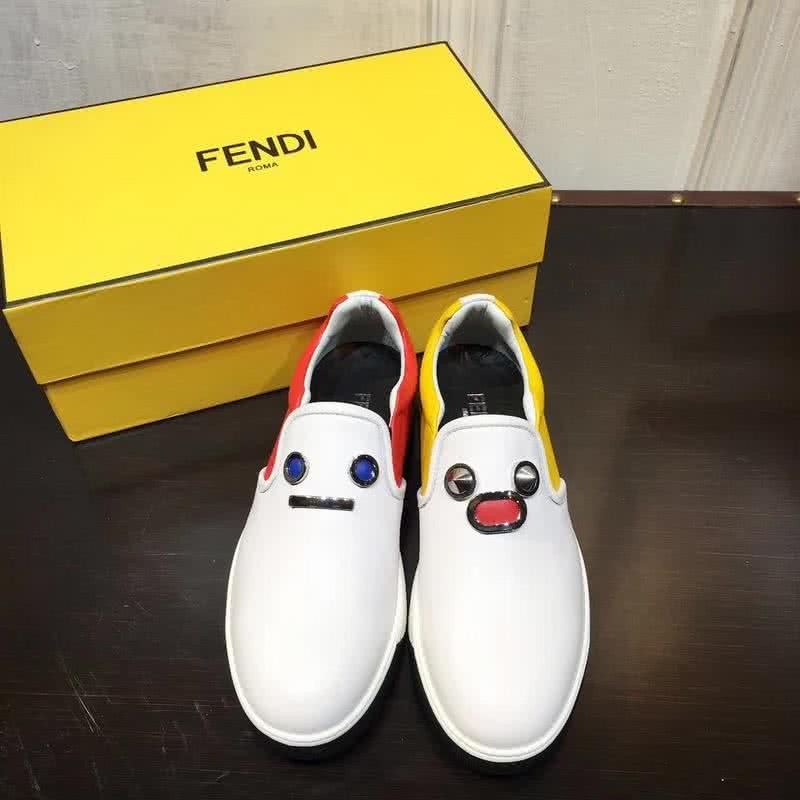 Fendi Slip-on Emotion White Red Yellow Men 2
