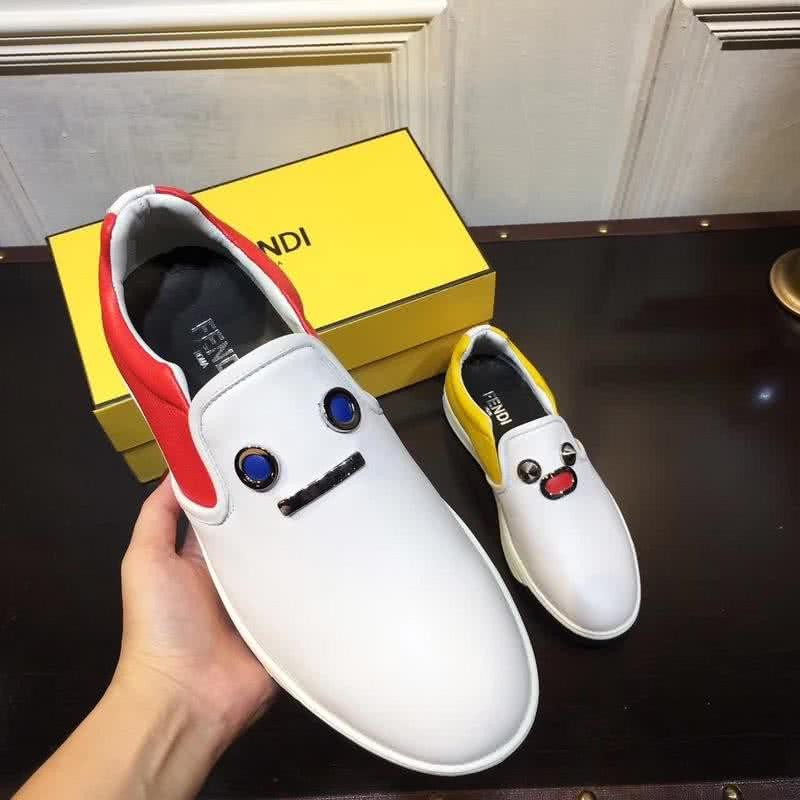 Fendi Slip-on Emotion White Red Yellow Men 3