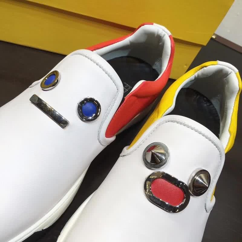 Fendi Slip-on Emotion White Red Yellow Men 5