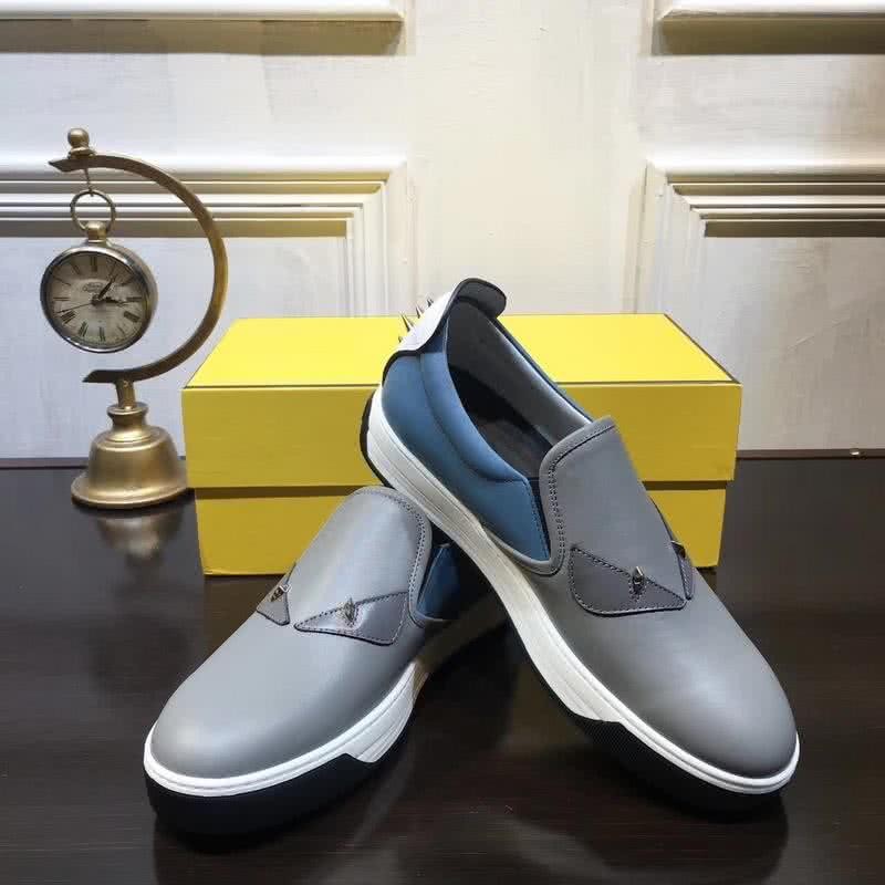 Fendi Slip-on Rivets Monster Light Blue Men 2