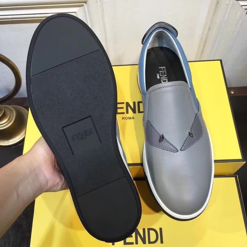 Fendi Slip-on Rivets Monster Light Blue Men 5