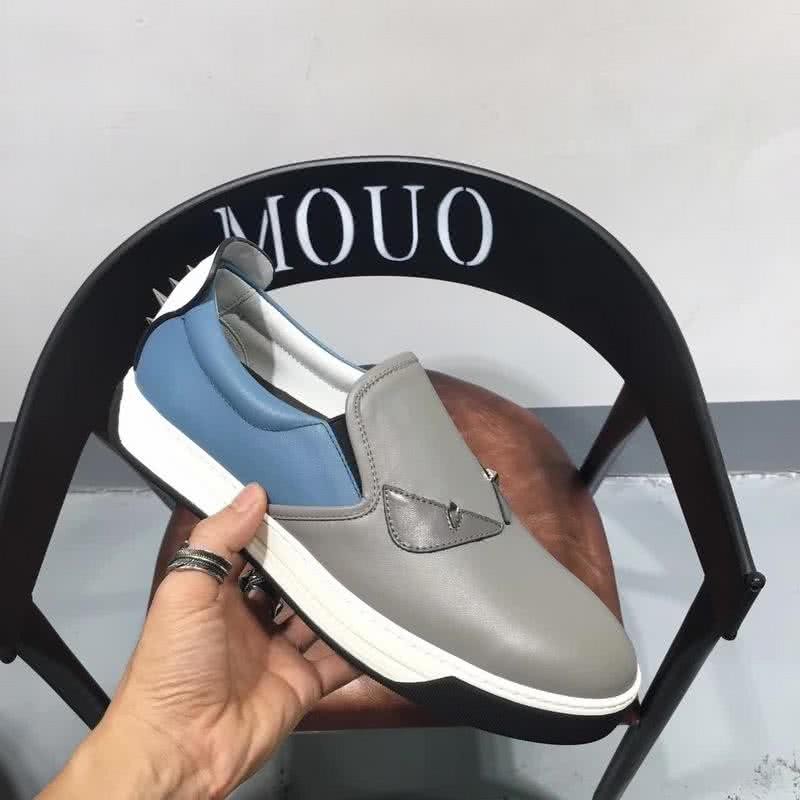Fendi Slip-on Rivets Monster Light Blue Men 8