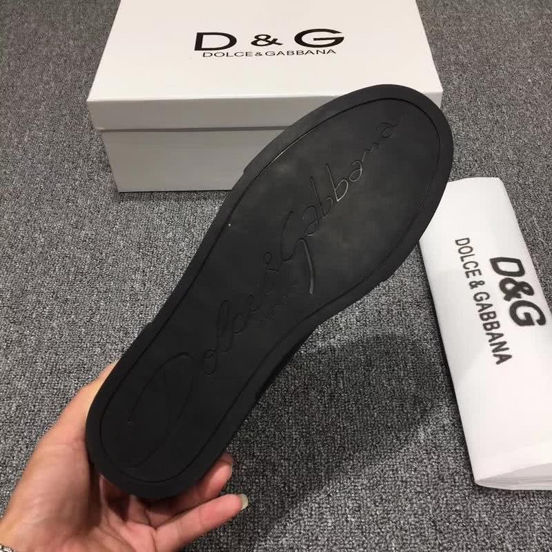 Dolce & Gabbana Sneakers Leather Red Letters Black Silver Men 9