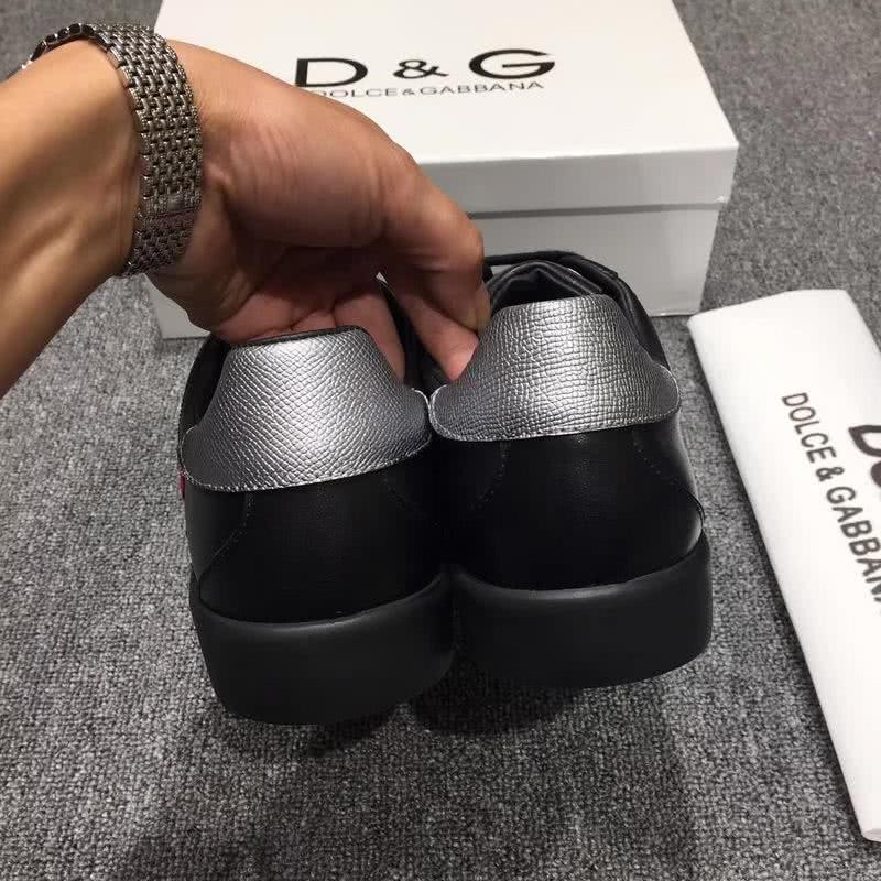 Dolce & Gabbana Sneakers Leather Embroidery All Black Men 8