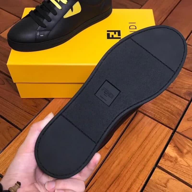 Fendi Sneakers Monster Yellow Shoelaces Black Men 9