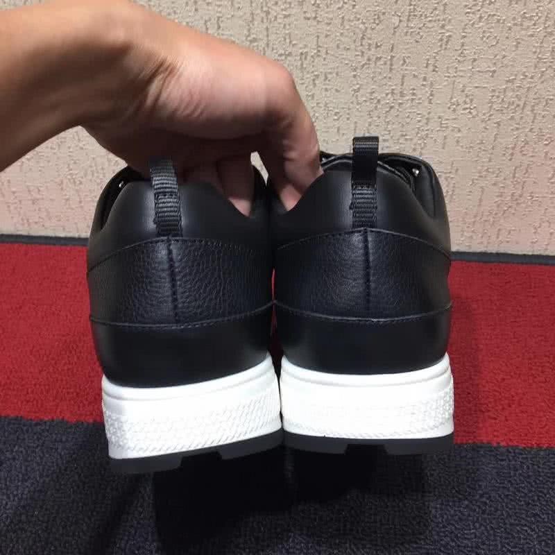 Hermes Fashion Comfortable Sports Shoes Cowhide Black Men 8