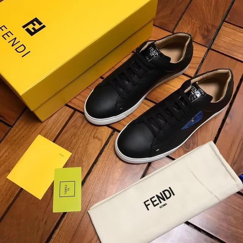 Fendi Sneakers Black Blue Upper White Sole Men 6