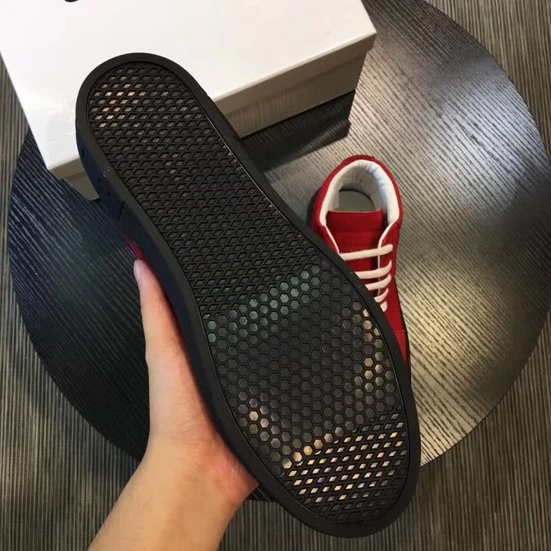Givenchy Sneakers High Top Red Upper Black Sole And White Shoelaces Men 6