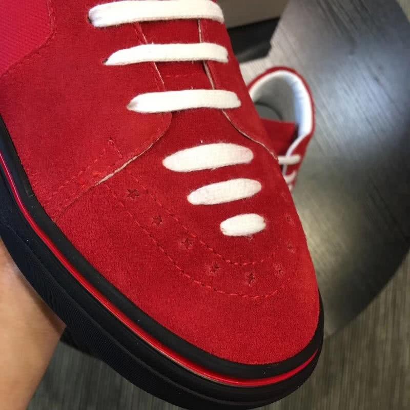 Givenchy Sneakers High Top Red Upper Black Sole And White Shoelaces Men 9