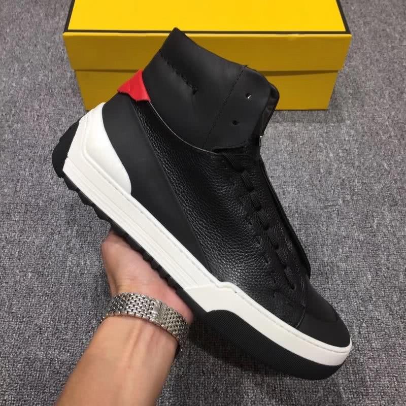 Fendi Sneakers High Top Black Red White Men 5