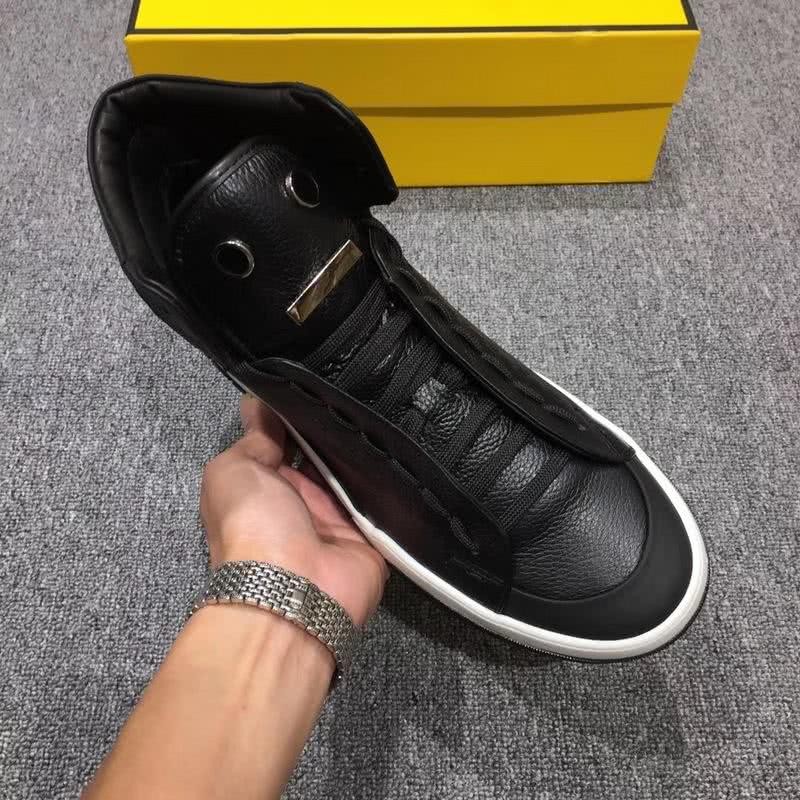 Fendi Sneakers High Top Black Red White Men 6