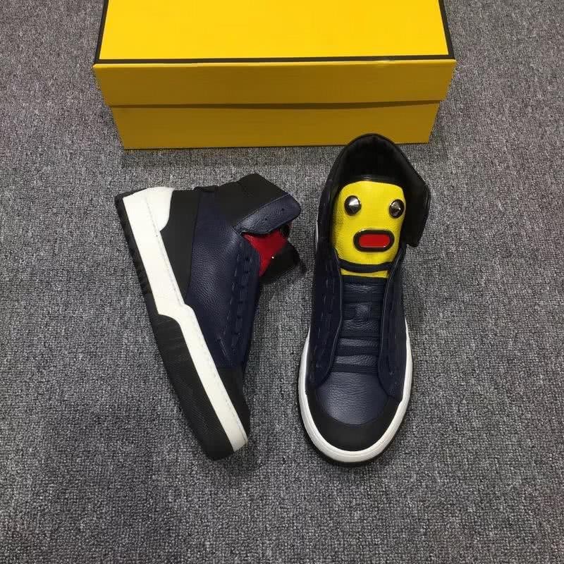 Fendi Sneakers High Top Black Red Yellow Men 3