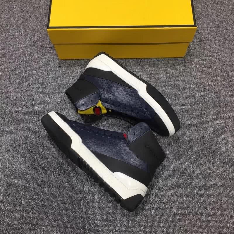 Fendi Sneakers High Top Black Red Yellow Men 4