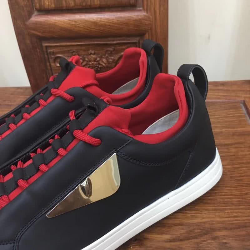 Fendi Slip-on Silver Monster Black Red Upper White Sole Men 5