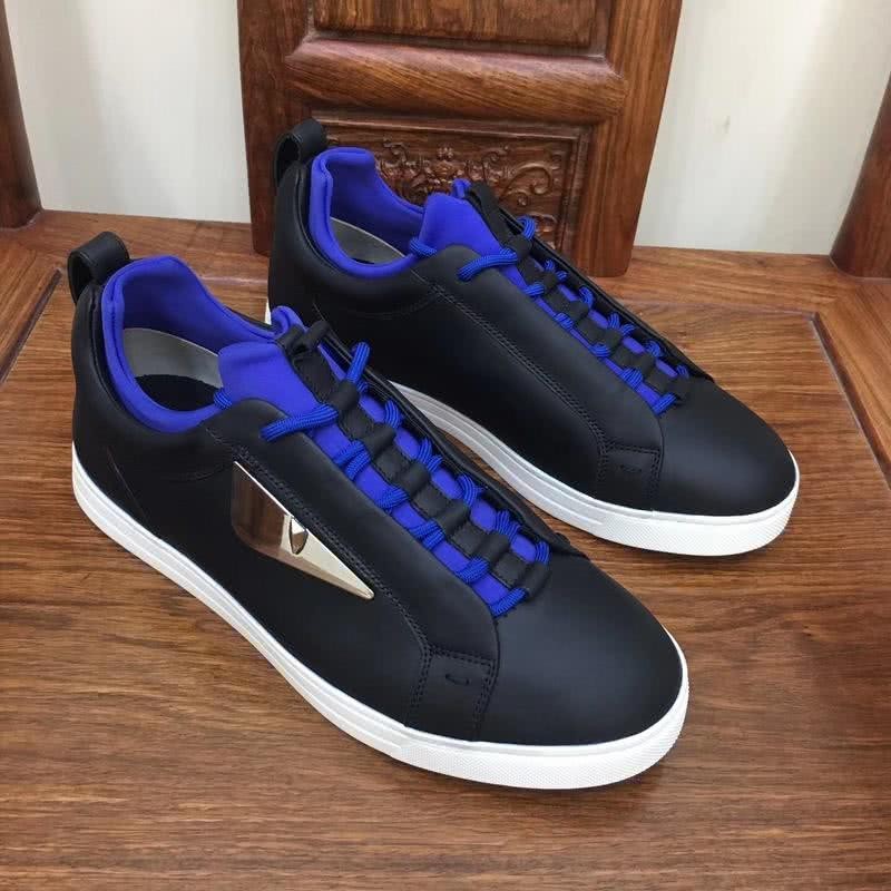 Fendi Slip-on Silver Monster Black Blue Upper White Sole Men 2