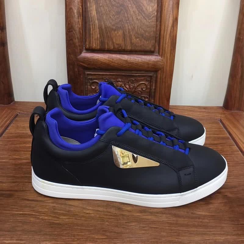 Fendi Slip-on Silver Monster Black Blue Upper White Sole Men 3