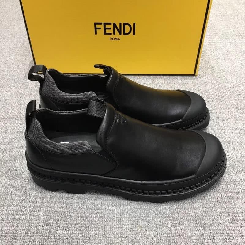 Fendi Calf Leather All Black Men 4