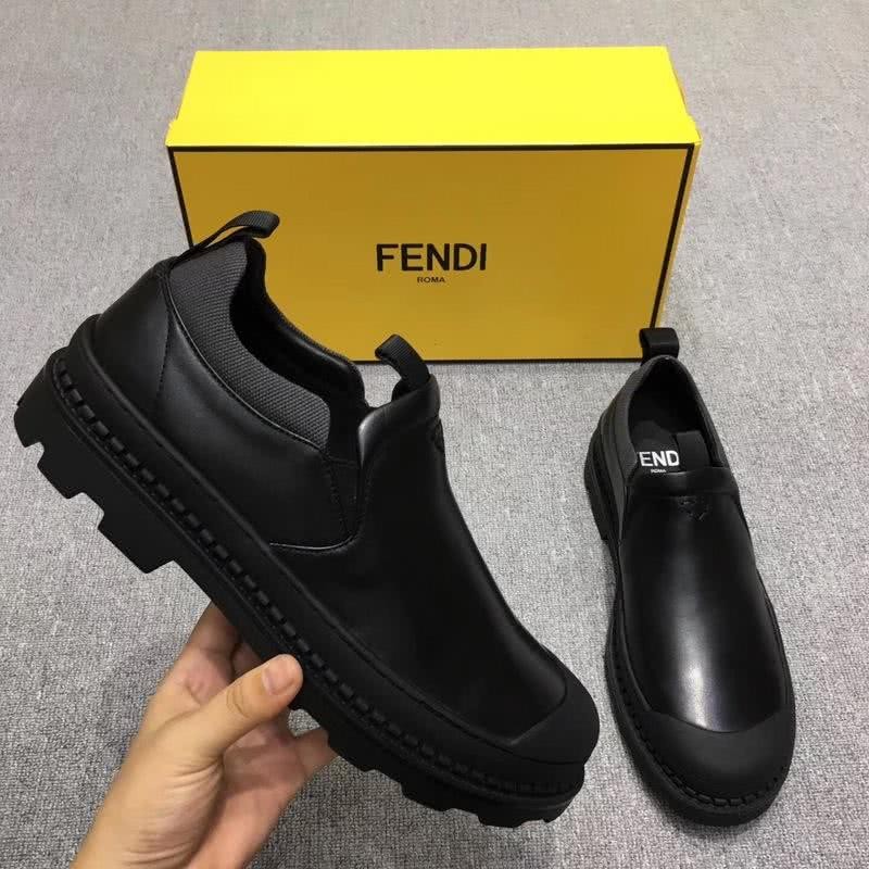 Fendi Calf Leather All Black Men 5
