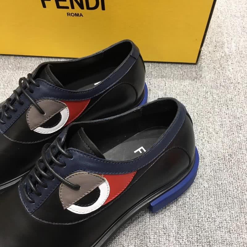 Fendi Lace-ups Calf Leather Black Red Grey Blue Men 8