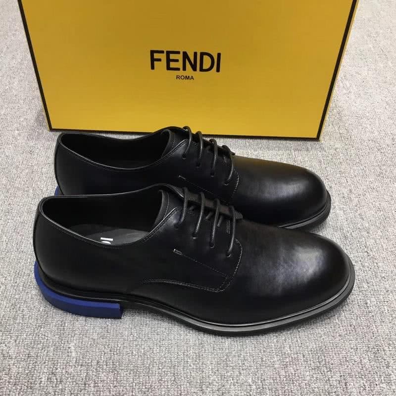 Fendi Lace-ups Calf Leather All Black Men 4