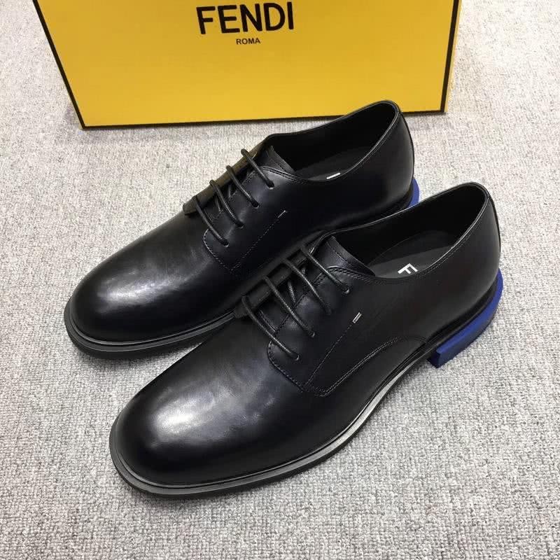 Fendi Lace-ups Calf Leather All Black Men 1